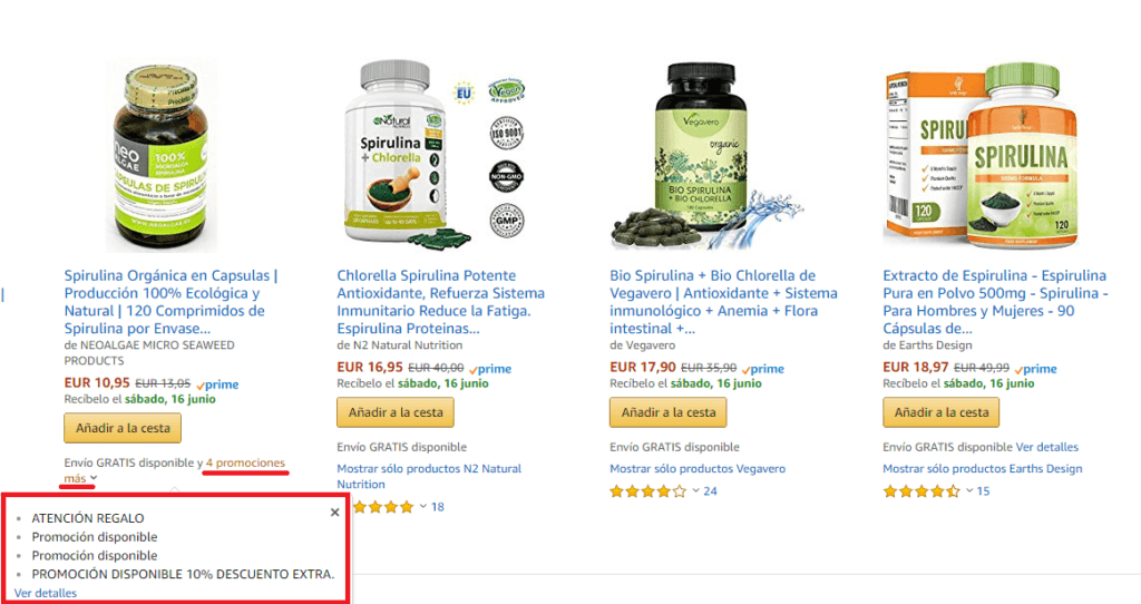 Promociones en Amazon