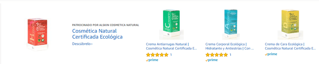 Banner de publicidad en Amazon